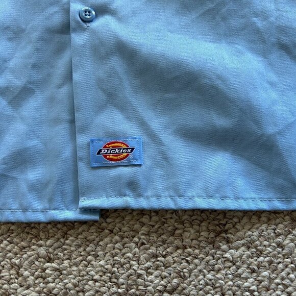 Dickies Men's 4X Blue Work Shirt – Vintage, Short Sleeve, Durable Workwear - Picture 4 of 7